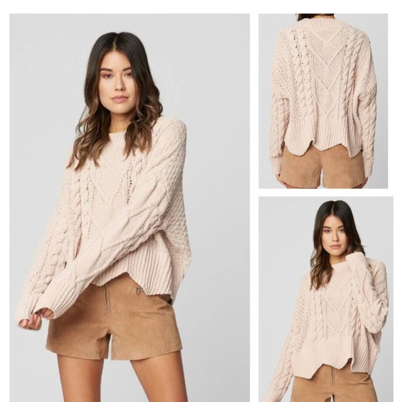 Blank NYC Chenille Slightly Cropped Chunky Sweater szXS - Picture 1 of 17